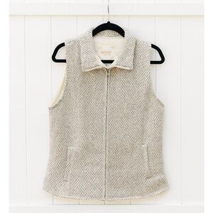 Altar'd State Beige Herringbone Vest
